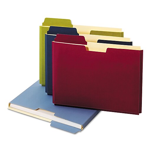 Shop Staples for GlobeWeis Expanding File Folder Pocket, Letter, 11 Point Stock, Assorted, 10/pack