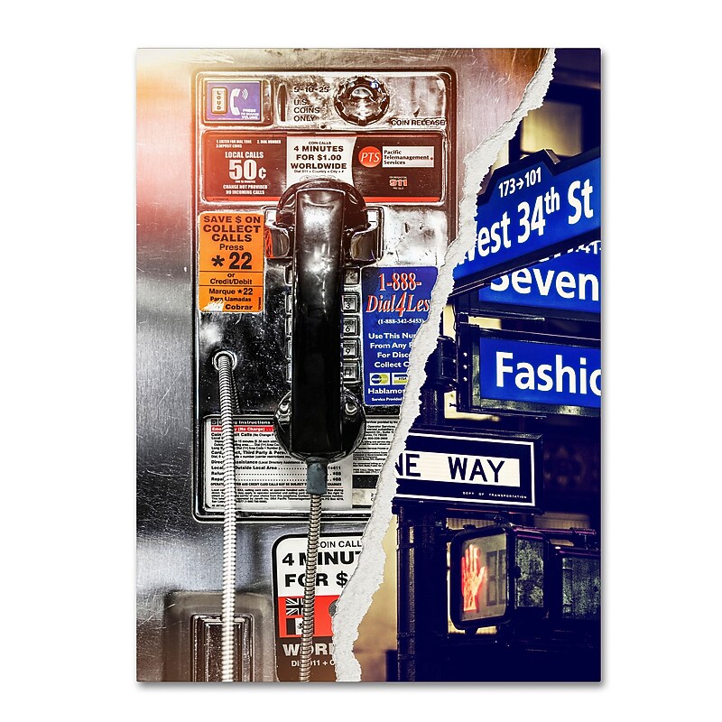 Trademark Fine Art ''Phone me to New York'' by Philippe Hugonnard 18" x 24" Canvas Art (PH0100-C1824GG) image 1