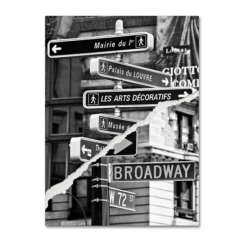 Trademark Fine Art ''The Louvre or Broadway'' by Philippe Hugonnard 18" x 24" Canvas Art (PH0104-C1824GG) image 1