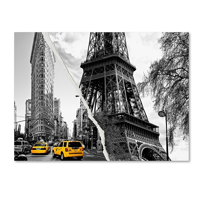 Trademark Fine Art ''Paris New York'' by Philippe Hugonnard 35" x 47" Canvas Art (PH0106-C3547GG) image 1