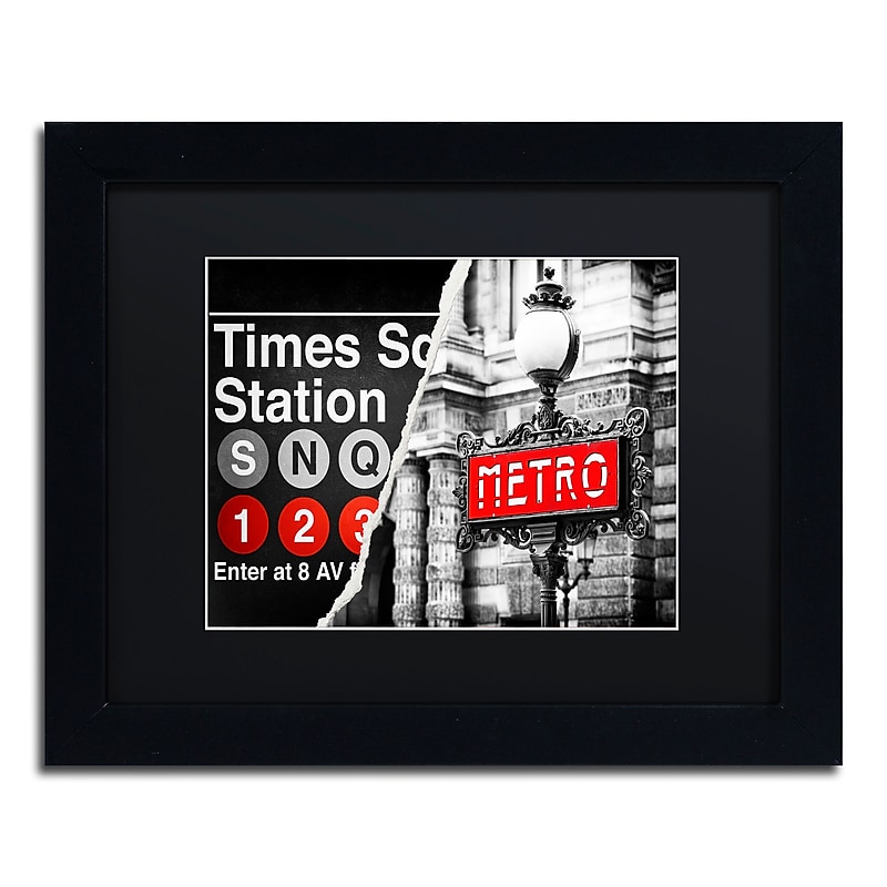 Trademark Fine Art ''Metropolitain'' by Philippe Hugonnard 11" x 14" Black Matted Black Frame (PH0107-B1114BMF) image 1