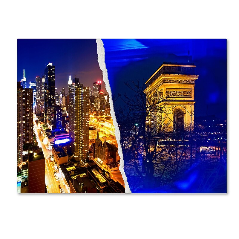 Trademark Fine Art ''Cities at Night'' by Philippe Hugonnard 35" x 47" Canvas Art (PH0110-C3547GG) image 1