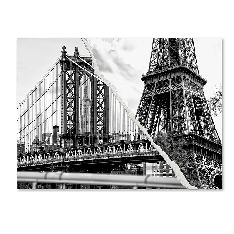 Trademark Fine Art ''The Tower and the Bridge'' by Philippe Hugonnard 24" x 32" Canvas Art (PH0116-C2432GG) image 1