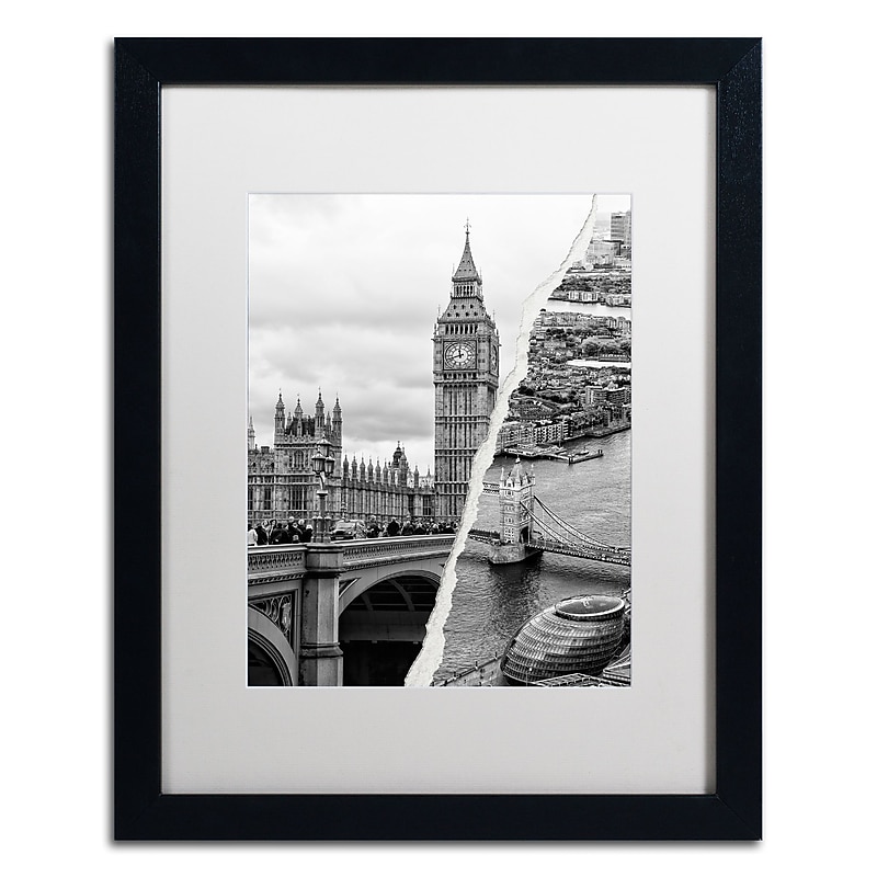 Trademark Fine Art ''City of London'' by Philippe Hugonnard 16" x 20" White Matted Black Frame (PH0124-B1620MF) image 1