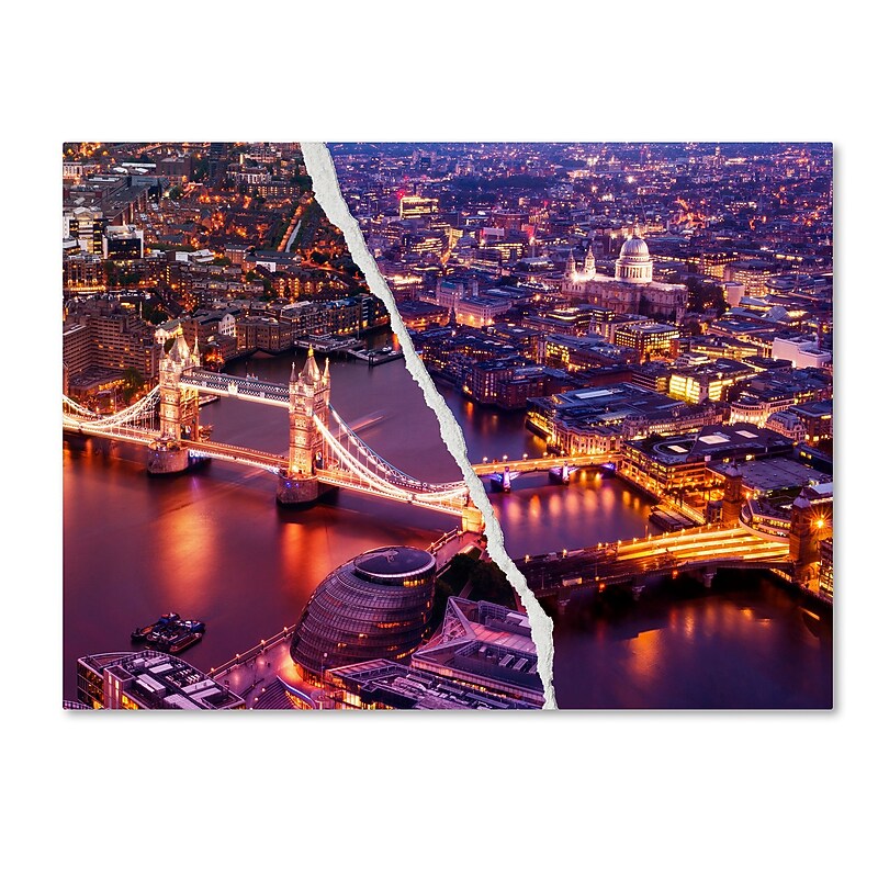 Trademark Fine Art ''City Lights London'' by Philippe Hugonnard 35" x 47" Canvas Art (PH0127-C3547GG) image 1
