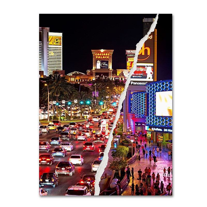 Trademark Fine Art ''The City of Las Vegas'' by Philippe Hugonnard 18" x 24" Canvas Art (PH0129-C1824GG) image 1