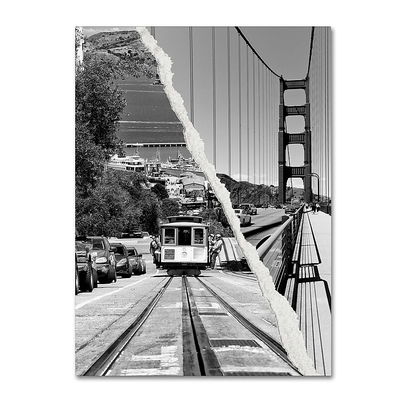 Trademark Fine Art ''San Francisco Cable Car'' by Philippe Hugonnard 14" x 19" Canvas Art (PH0130-C1419GG) image 1