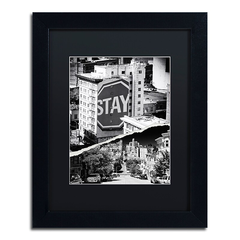Trademark Fine Art ''Staying in San Francisco'' by Philippe Hugonnard 11" x 14" Black Matted Black Frame (PH0133-B1114BMF) image 1