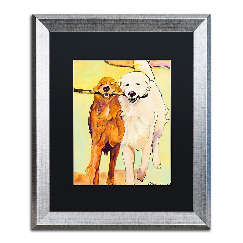 Trademark Fine Art ''Stick With Me 1'' by Pat Saunders 16" x 20" Black Matted Silver Frame (PS016-S1620BMF) image 1