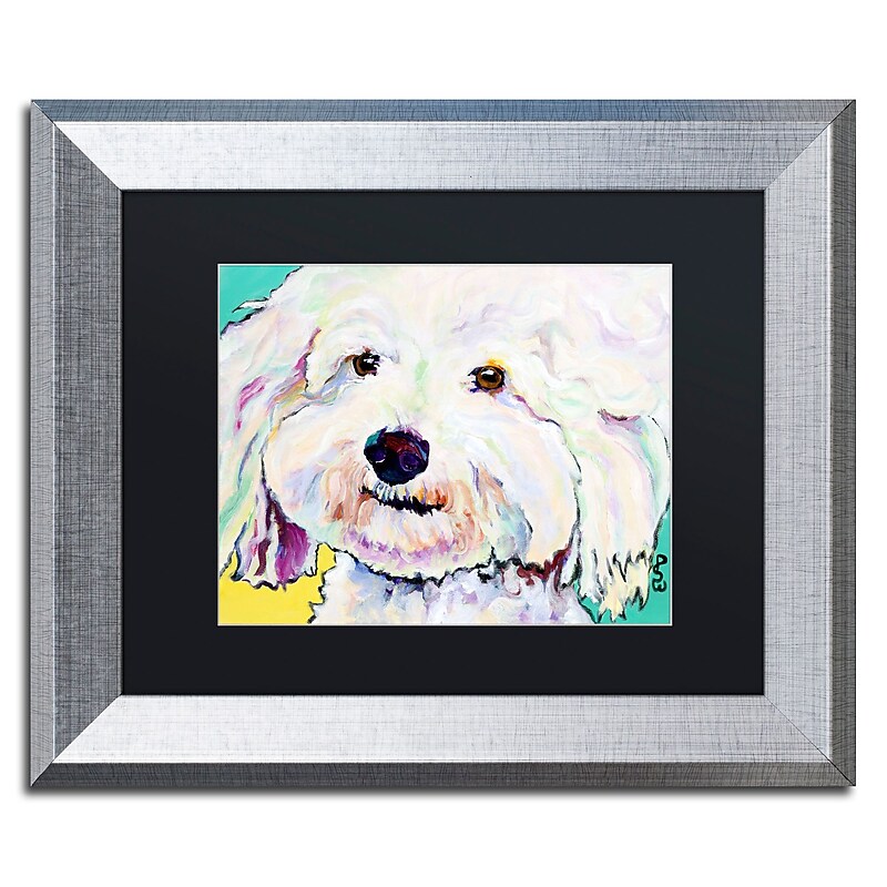 Trademark Fine Art ''Buttons'' by Pat Saunders 11" x 14" Black Matted Silver Frame (PS018-S1114BMF) image 1