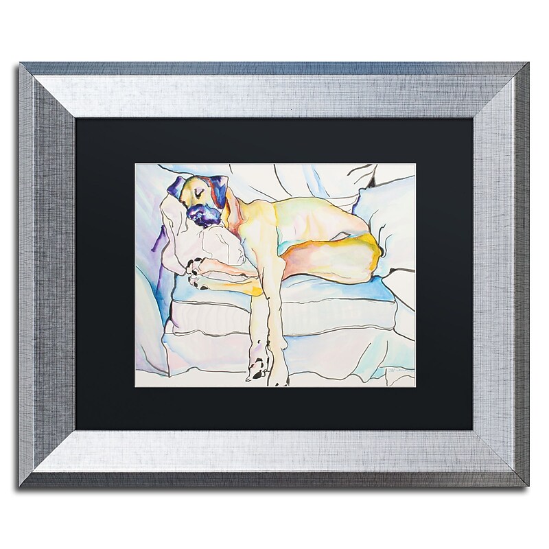 Trademark Fine Art ''Sleeping Beauty'' by Pat Saunders 11" x 14" Black Matted Silver Frame (PS076-S1114BMF) image 1