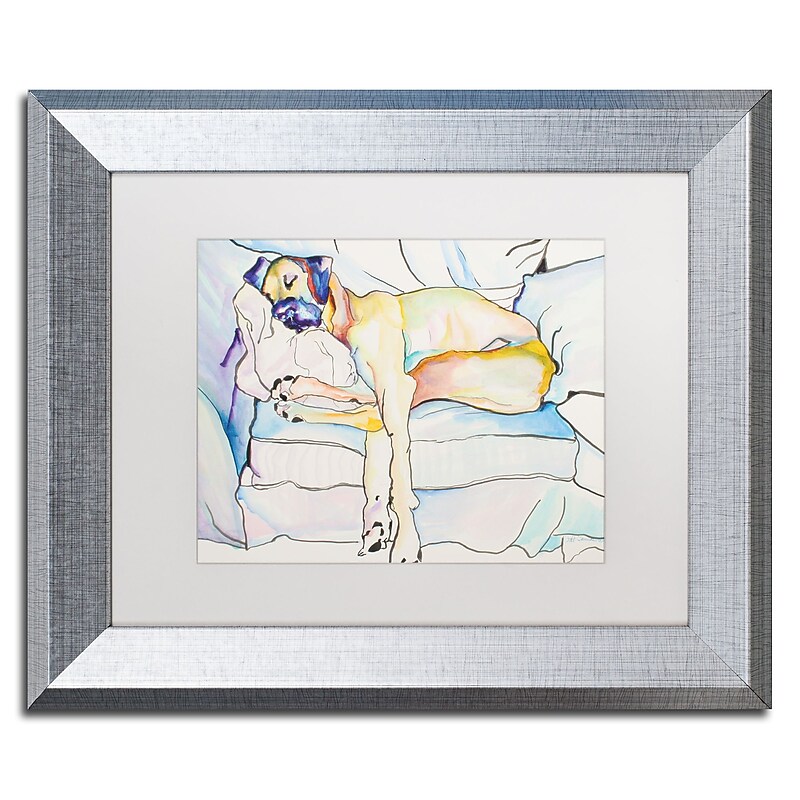 Trademark Fine Art ''Sleeping Beauty'' by Pat Saunders 11" x 14" White Matted Silver Frame (PS076-S1114MF) image 1