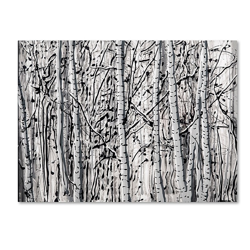 Trademark Fine Art ''Winter Aspens'' by Roderick Stevens 24" x 32" Canvas Art (RS1021-C2432GG) image 1
