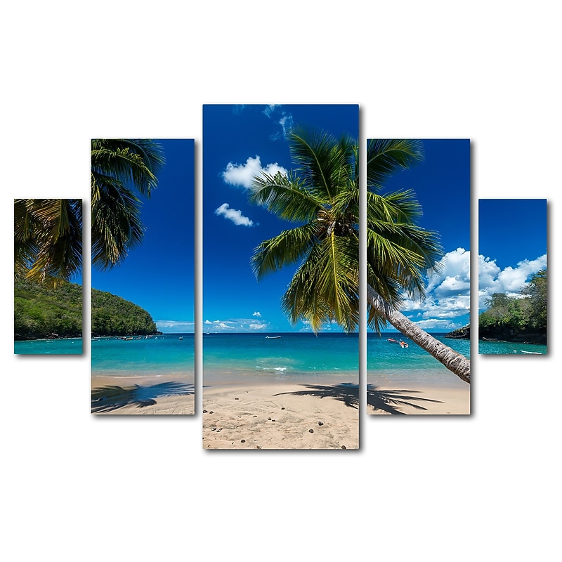 Trademark Fine Art ''Martinique'' by Mathieu Rivrin 3.3' x 4.8' Multi Panel Art Set (RV0020-P5-SET) image 1