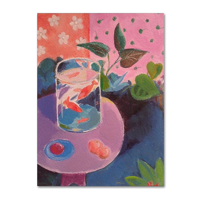 Trademark Fine Art ''Goldfish'' by Sheila Golden 24" x 32" Canvas Art (SG5732-C2432GG) image 1