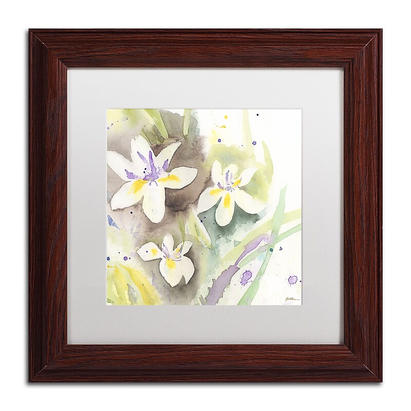 Trademark Fine Art ''Sunflower Blossom Bouquet'' by Sheila Golden 11" x 11" White Matted Wood Frame (SG5734-W1111MF) image 1