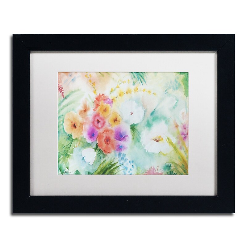 Trademark Fine Art ''Napa Garden'' by Sheila Golden 11" x 14" White Matted Black Frame (SG5736-B1114MF) image 1