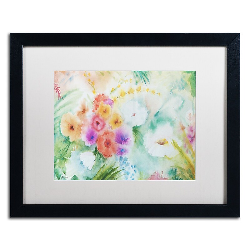 Trademark Fine Art ''Napa Garden'' by Sheila Golden 16" x 20" White Matted Black Frame (SG5736-B1620MF) image 1