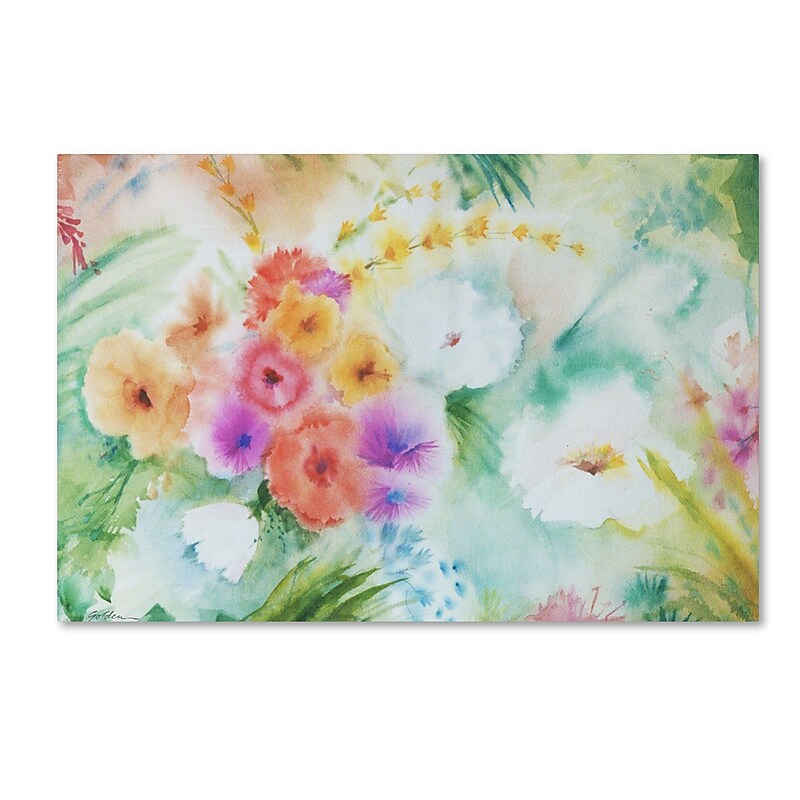 Trademark Fine Art ''Napa Garden'' by Sheila Golden 30" x 47" Canvas Art (SG5736-C3047GG) image 1