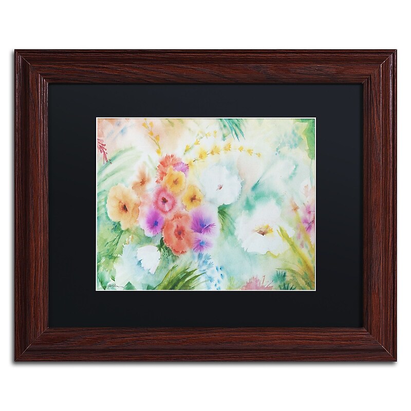 Trademark Fine Art ''Napa Garden'' by Sheila Golden 11" x 14" Black Matted Wood Frame (SG5736-W1114BMF) image 1