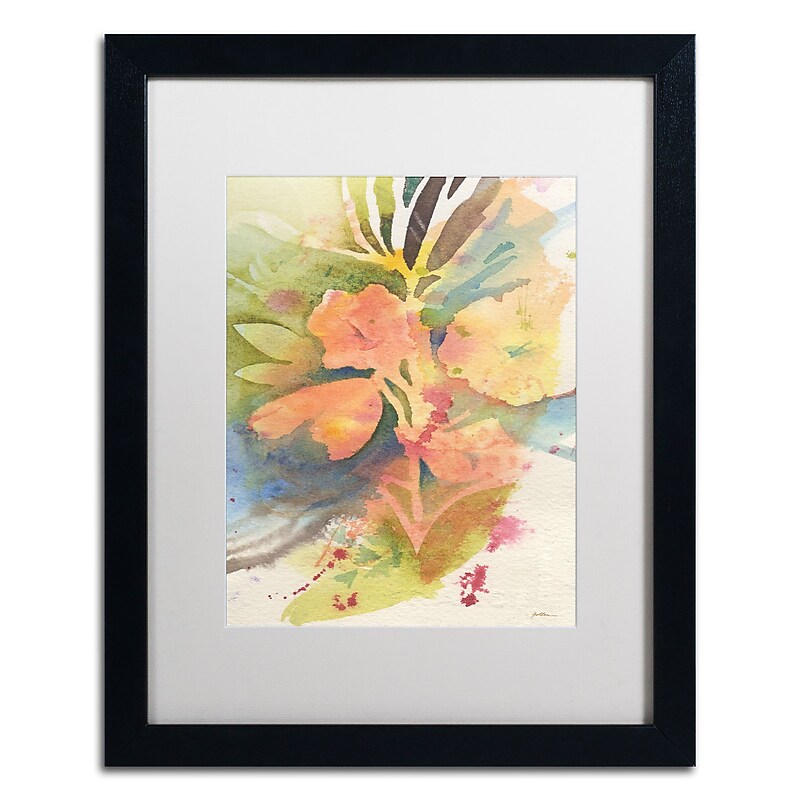 Trademark Fine Art ''Sunlight Blossoming'' by Sheila Golden 16" x 20" White Matted Black Frame (SG5737-B1620MF) image 1