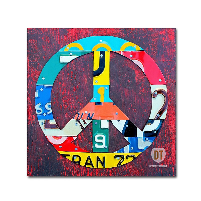 Trademark Fine Art ''Peace'' by Design Turnpike 24" x 24" Canvas Art (ALI1260-C2424GG) image 1