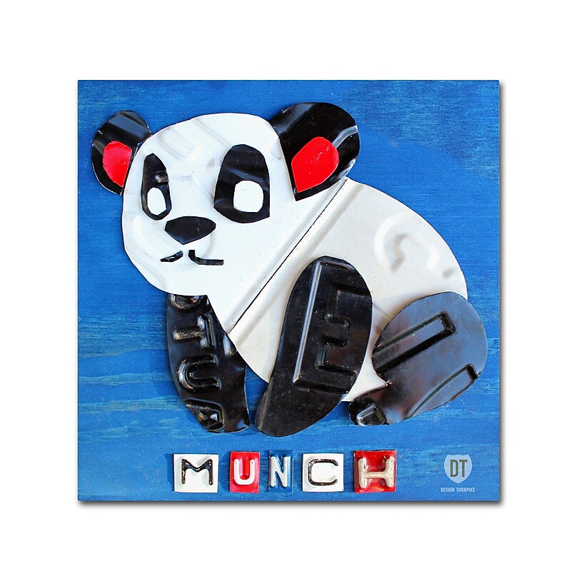 Trademark Fine Art ''Munch the Panda'' by Design Turnpike 14" x 14" Canvas Art (ALI1262-C1414GG) image 1