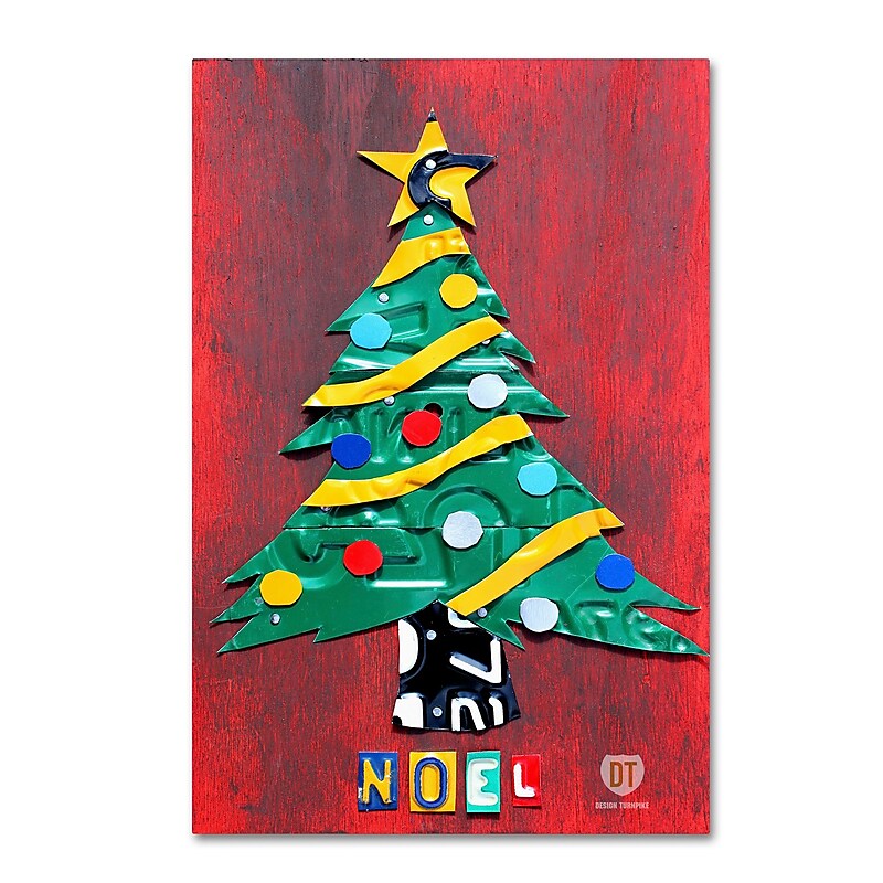 Trademark Fine Art ''Noel Christmas Tree'' by Design Turnpike 16" x 24" Canvas Art (ALI1274-C1624GG) image 1