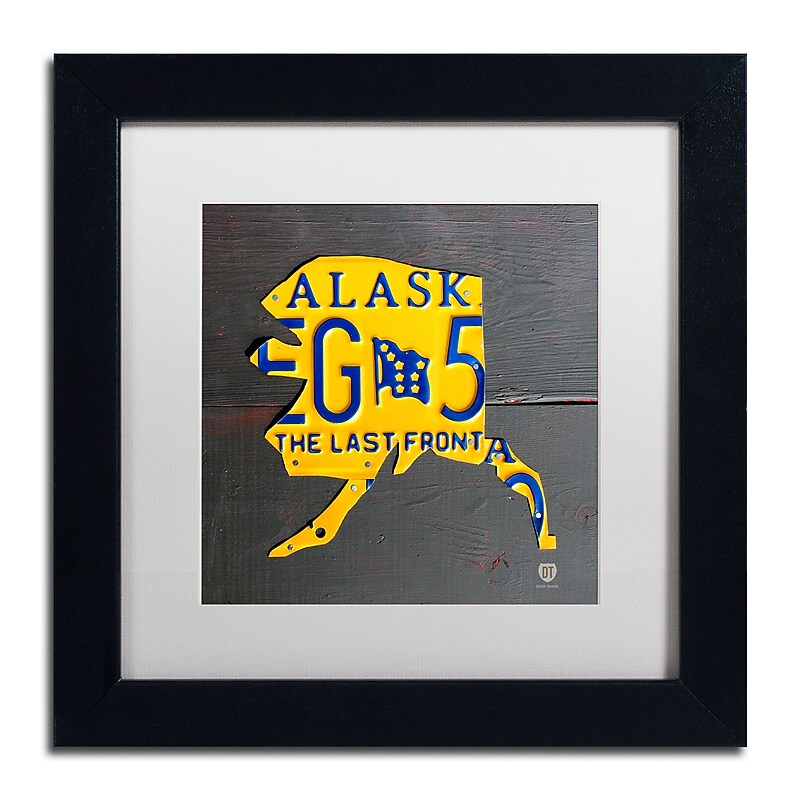 Trademark Fine Art ''Alaska'' by Design Turnpike 11" x 11" White Matted Black Frame (ALI1275-B1111MF) image 1