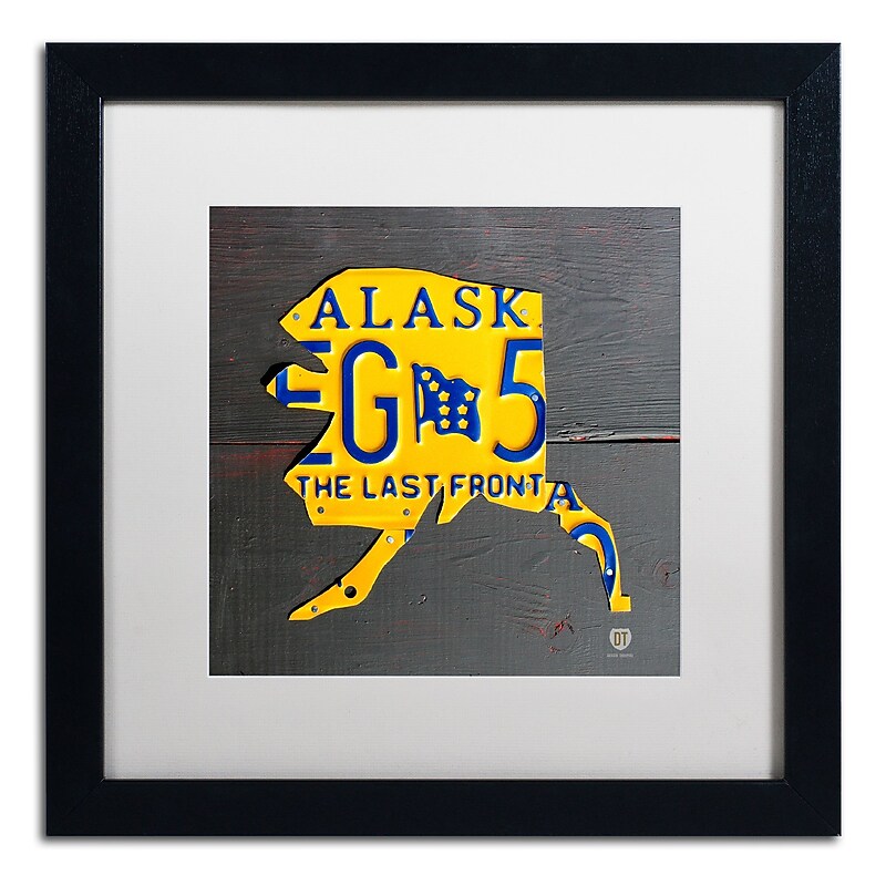Trademark Fine Art ''Alaska'' by Design Turnpike 16" x 16" White Matted Black Frame (ALI1275-B1616MF) image 1