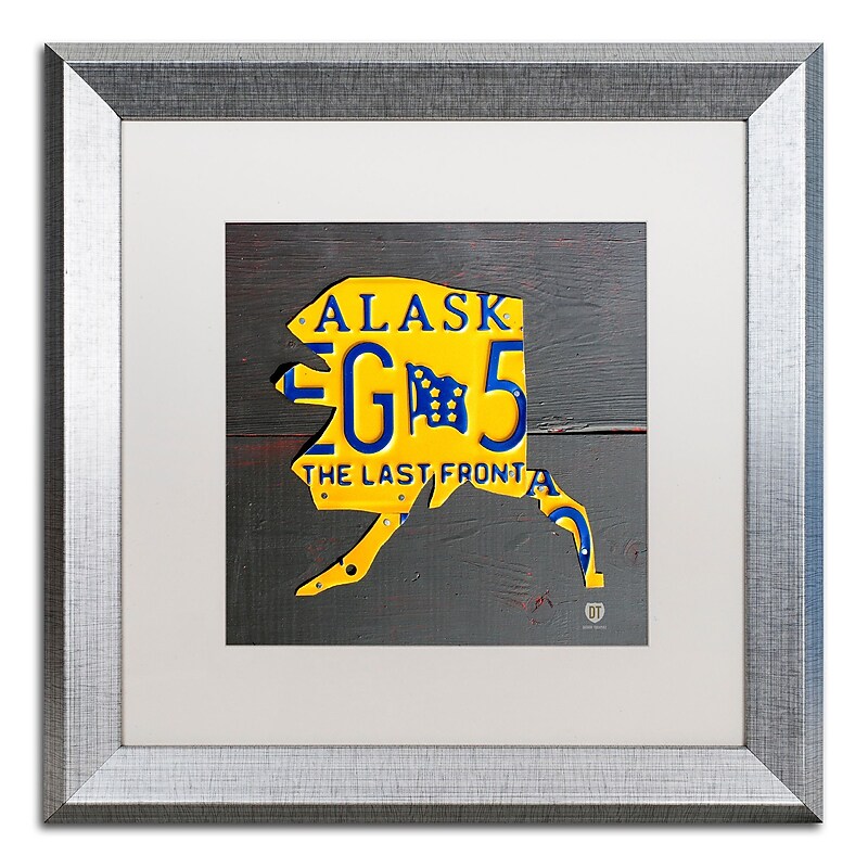 Trademark Fine Art ''Alaska'' by Design Turnpike 16" x 16" White Matted Silver Frame (ALI1275-S1616MF) image 1