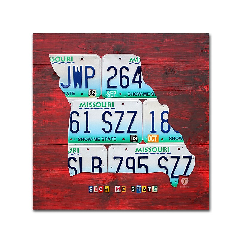 Trademark Fine Art ''Missouri'' by Design Turnpike 14" x 14" Canvas Art (ALI1276-C1414GG) image 1
