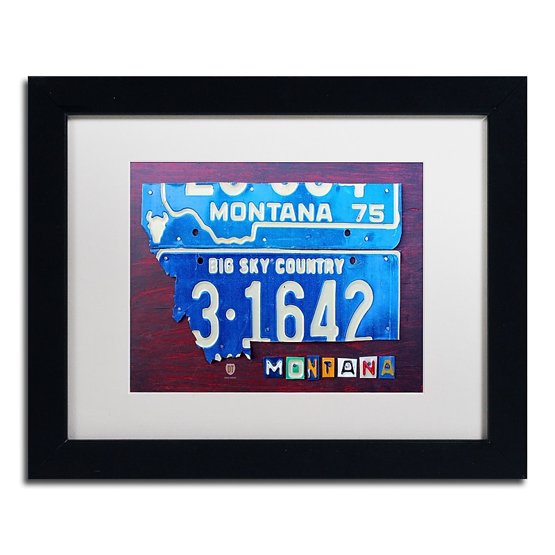 Trademark Fine Art ''Montana'' by Design Turnpike 11" x 14" White Matted Black Frame (ALI1277-B1114MF) image 1