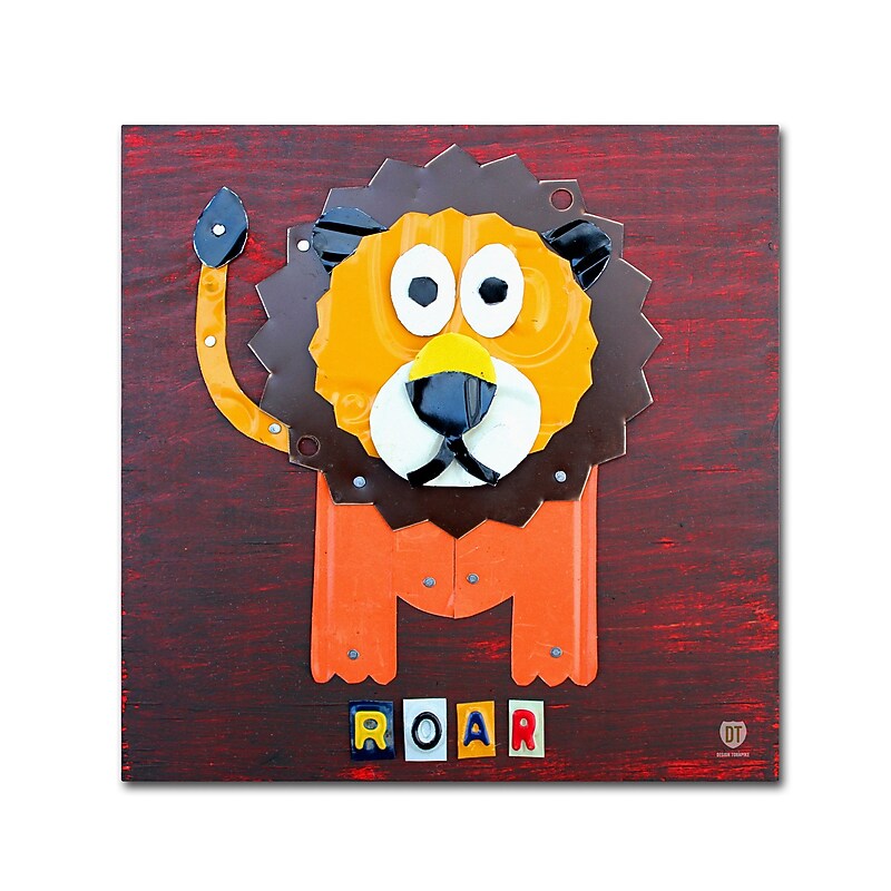 Trademark Fine Art ''Roar The Lion'' by Design Turnpike 24" x 24" Canvas Art (ALI1281-C2424GG) image 1