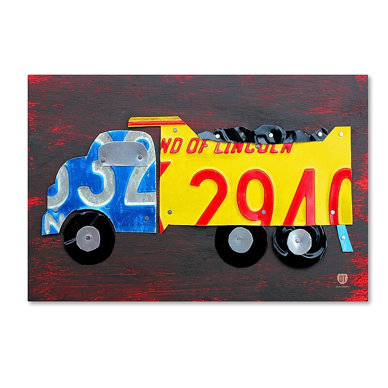 Trademark Fine Art ''Dump Truck'' by Design Turnpike 16" x 24" Canvas Art (ALI1288-C1624GG) image 1