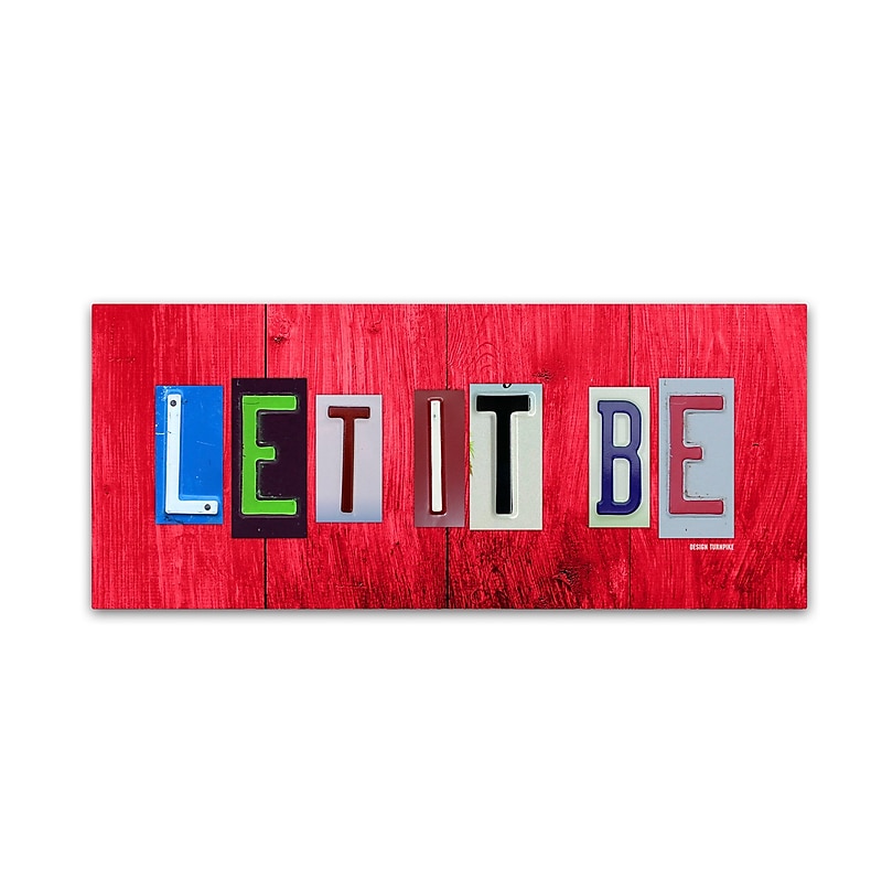 Trademark Fine Art ''Let It Be'' by Design Turnpike 14" x 32" Canvas Art (ALI1308-C1432GG) image 1