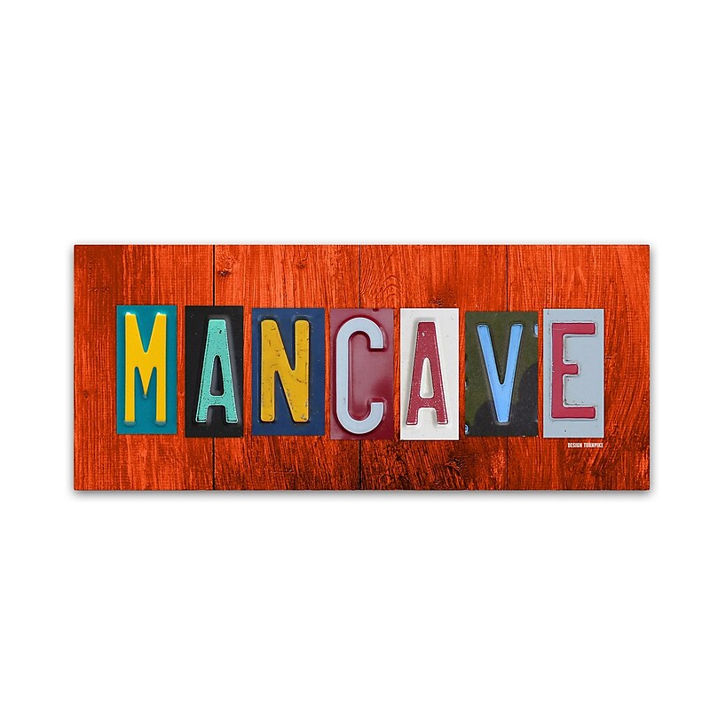 Trademark Fine Art ''Man Cave'' by Design Turnpike 14" x 32" Canvas Art (ALI1309-C1432GG) image 1