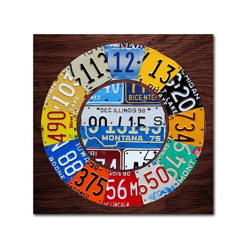 Trademark Fine Art ''Clock Square'' by Design Turnpike 14" x 14" Canvas Art (ALI1312-C1414GG) image 1