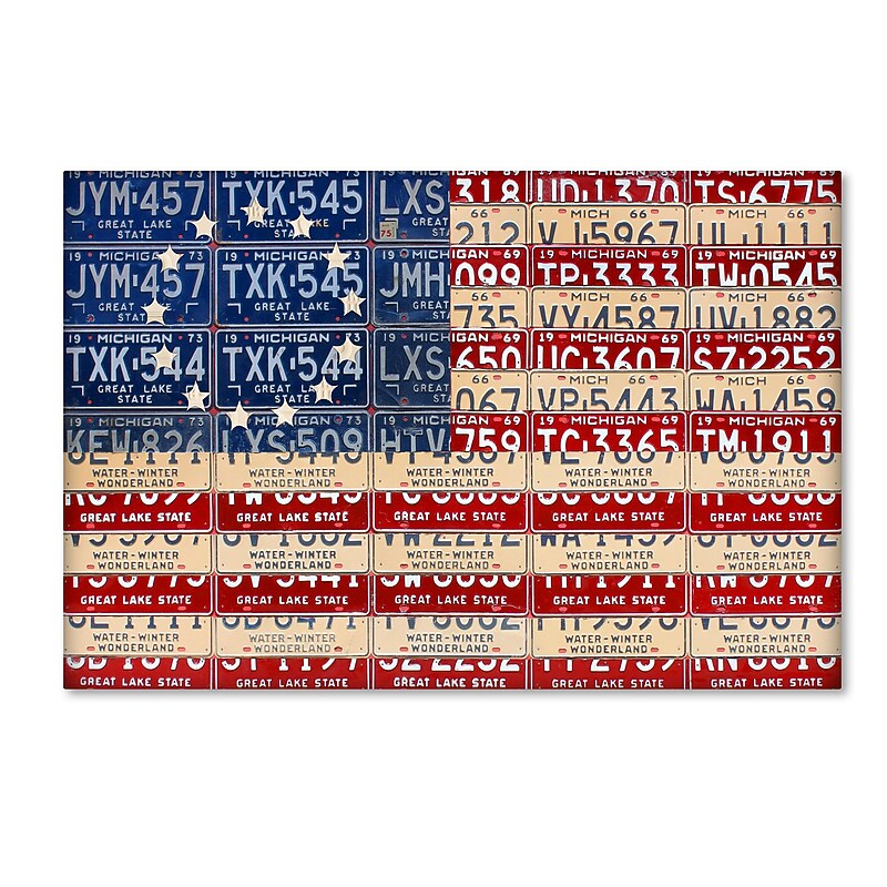 Trademark Fine Art ''Betsy Ross Flag'' by Design Turnpike 16" x 24" Canvas Art (ALI1313-C1624GG) image 1