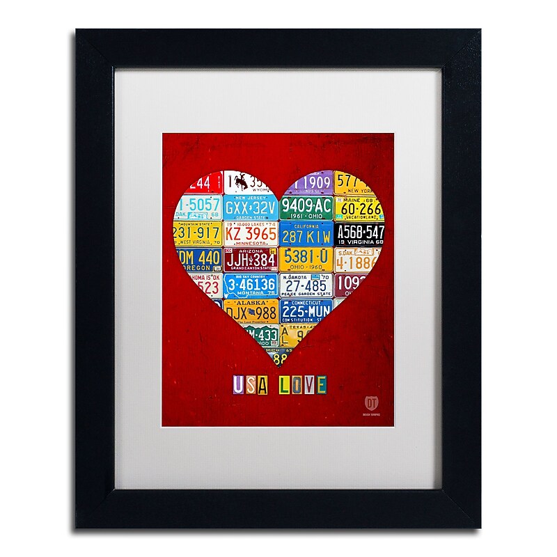 Trademark Fine Art ''Heart'' by Design Turnpike 11" x 14" White Matted Black Frame (ALI1317-B1114MF) image 1
