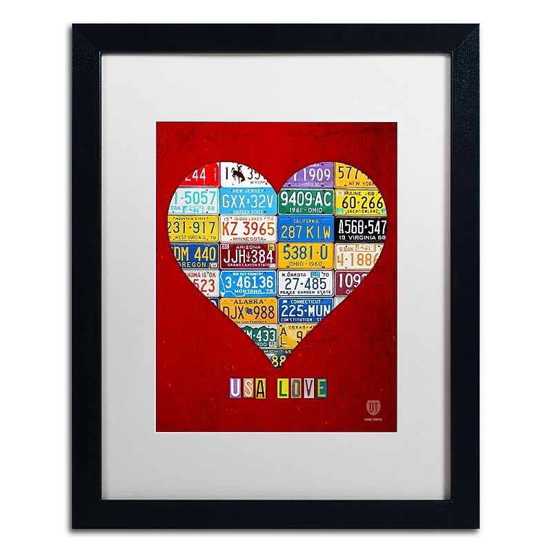 Trademark Fine Art ''Heart'' by Design Turnpike 16" x 20" White Matted Black Frame (ALI1317-B1620MF) image 1