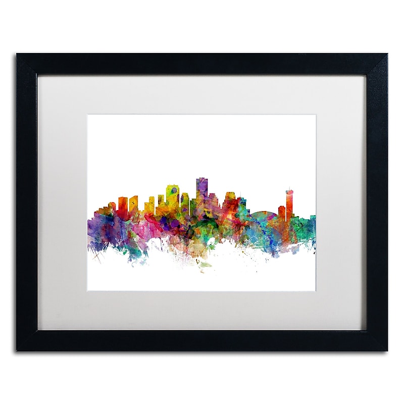 Trademark Fine Art ''New Orleans Louisiana Skyline'' by Michael Tompsett 16" x 20" White Matted Black Frame (MT0571-B1620MF) image 1