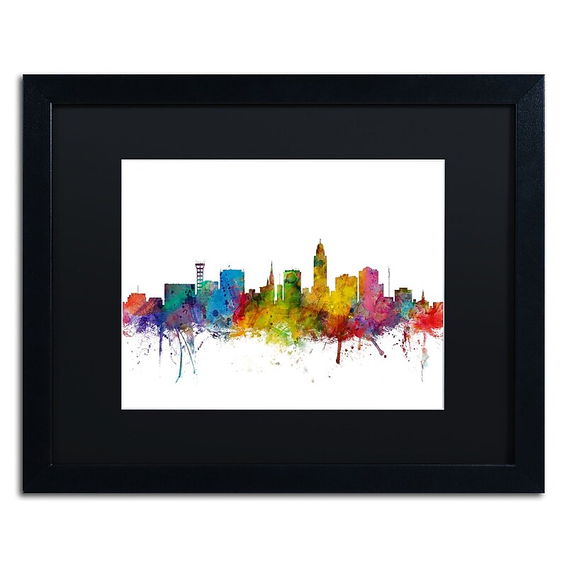 Trademark Fine Art ''Lincoln Nebraska Skyline'' by Michael Tompsett 16" x 20"  Black Frame (MT0595-B1620BMF) image 1
