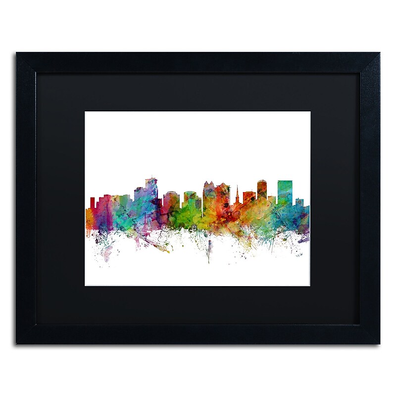 Trademark Fine Art ''Orlando Florida Skyline'' by Michael Tompsett 16" x 20"  Black Frame (MT0596-B1620BMF) image 1