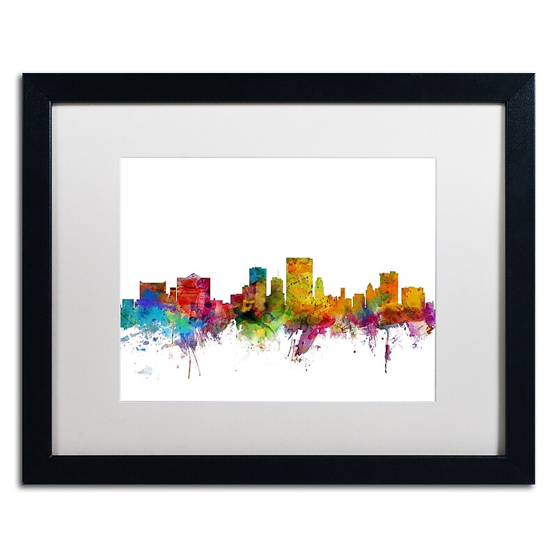 Trademark Fine Art ''El Paso Texas Skyline'' by Michael Tompsett 16" x 20" Black Frame (MT0598-B1620MF) image 1