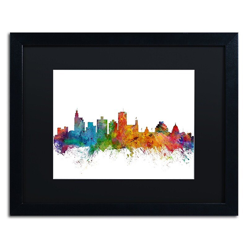 Trademark Fine Art ''Jackson Mississippi Skyline'' by Michael Tompsett 16" x 20" Black Frame (MT0601-B1620BMF) image 1