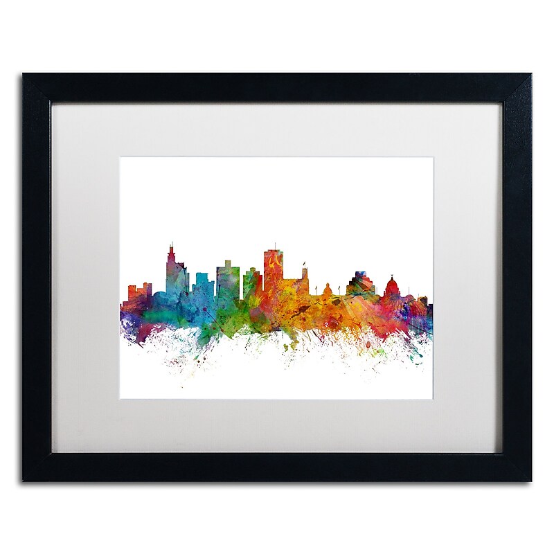 Trademark Fine Art ''Jackson Mississippi Skyline'' by Michael Tompsett 16" x 20" Black Frame (MT0601-B1620MF) image 1