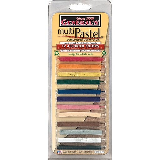Shop Staples for General Pencils Multi Pastel Compressed Chalk Sticks