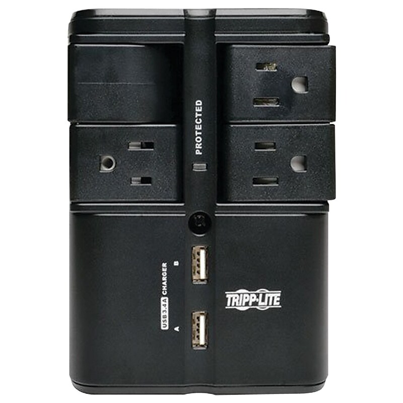 Tripp Lite Protect It 4 Rotatable Outlets Direct Plug In Surge Protector image 1
