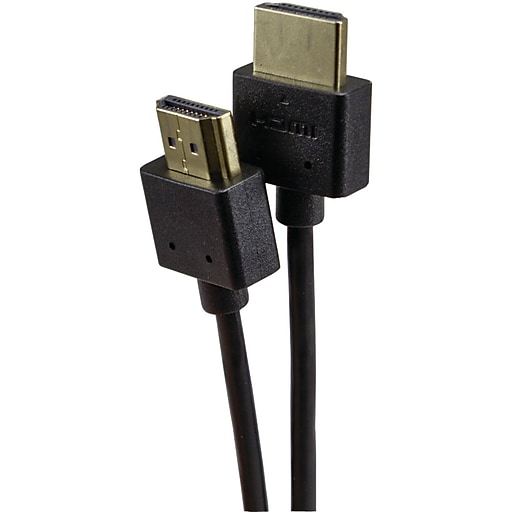 Goldplated High Speed HDMI® Cable With (12ft), Black